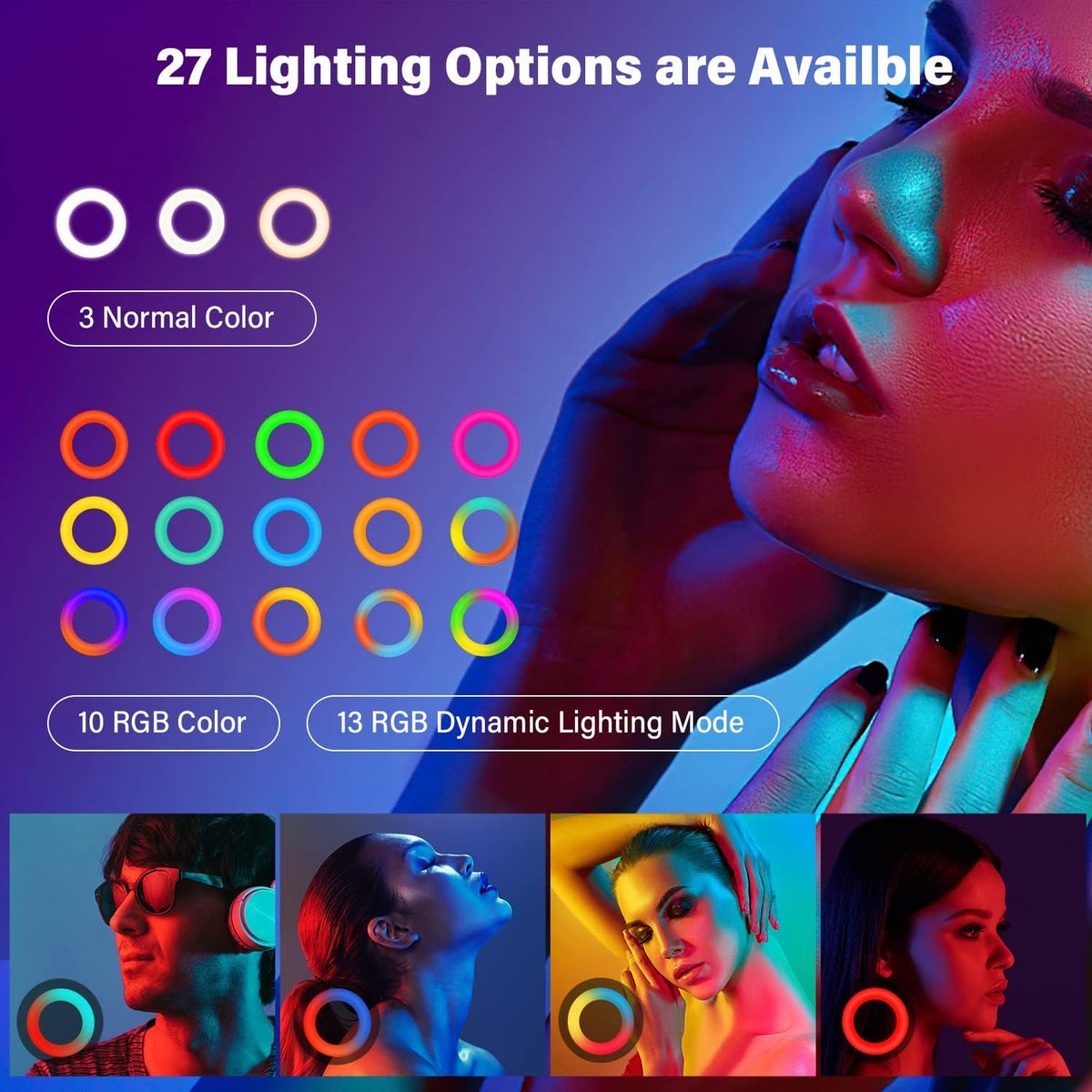 Yesker 18" RGB Ring Light Kit – 3 Variants - Flex Gamingproduct_type