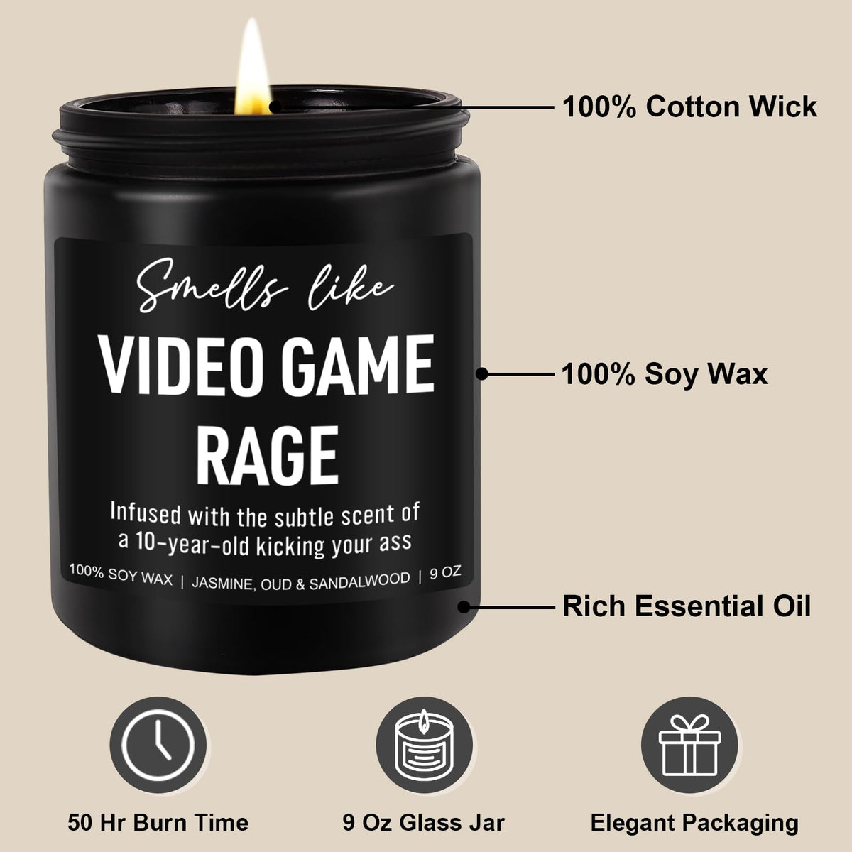 Younift Funny Video Game Candle – Lavender & Vanilla, 2 Colors - Flex Gamingproduct_type