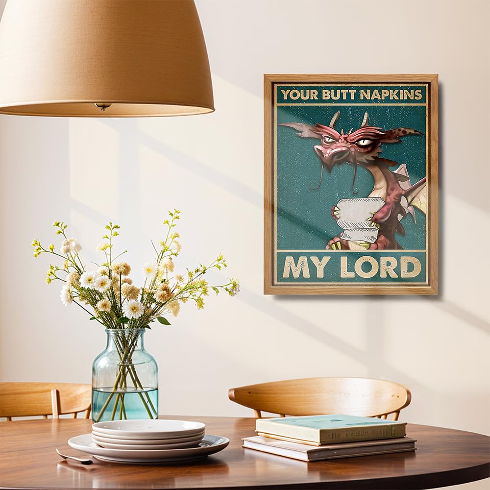 Your Butt Napkins My Lord – Dragon Bathroom Wall Art Print - Flex Gamingproduct_type