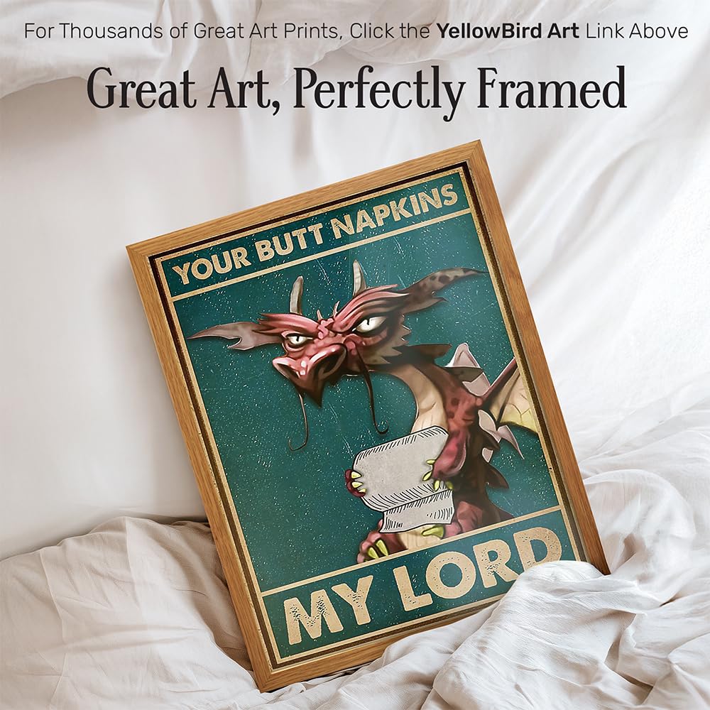 Your Butt Napkins My Lord – Dragon Bathroom Wall Art Print - Flex Gamingproduct_type