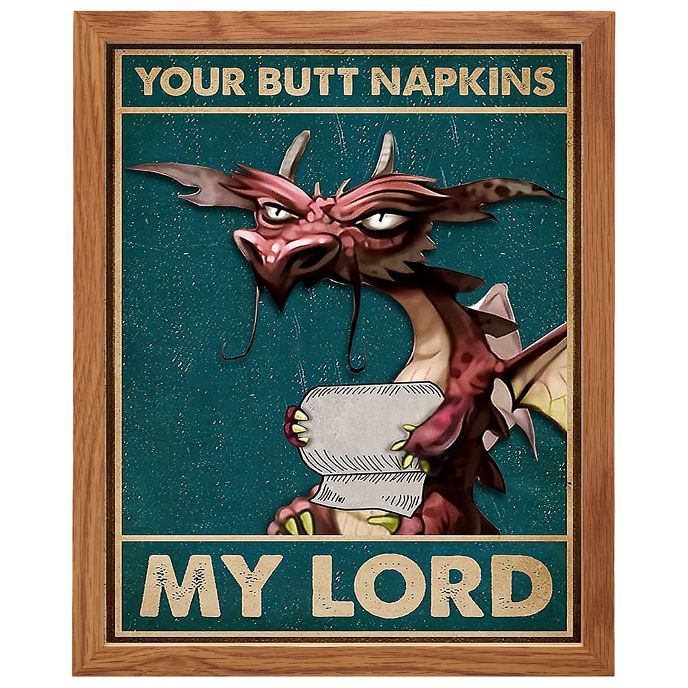 Your Butt Napkins My Lord – Dragon Bathroom Wall Art Print - Flex Gamingproduct_type