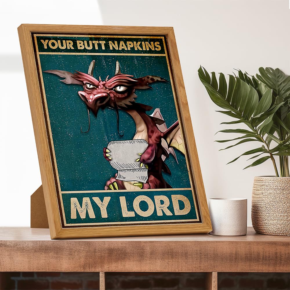 Your Butt Napkins My Lord – Dragon Bathroom Wall Art Print - Flex Gamingproduct_type