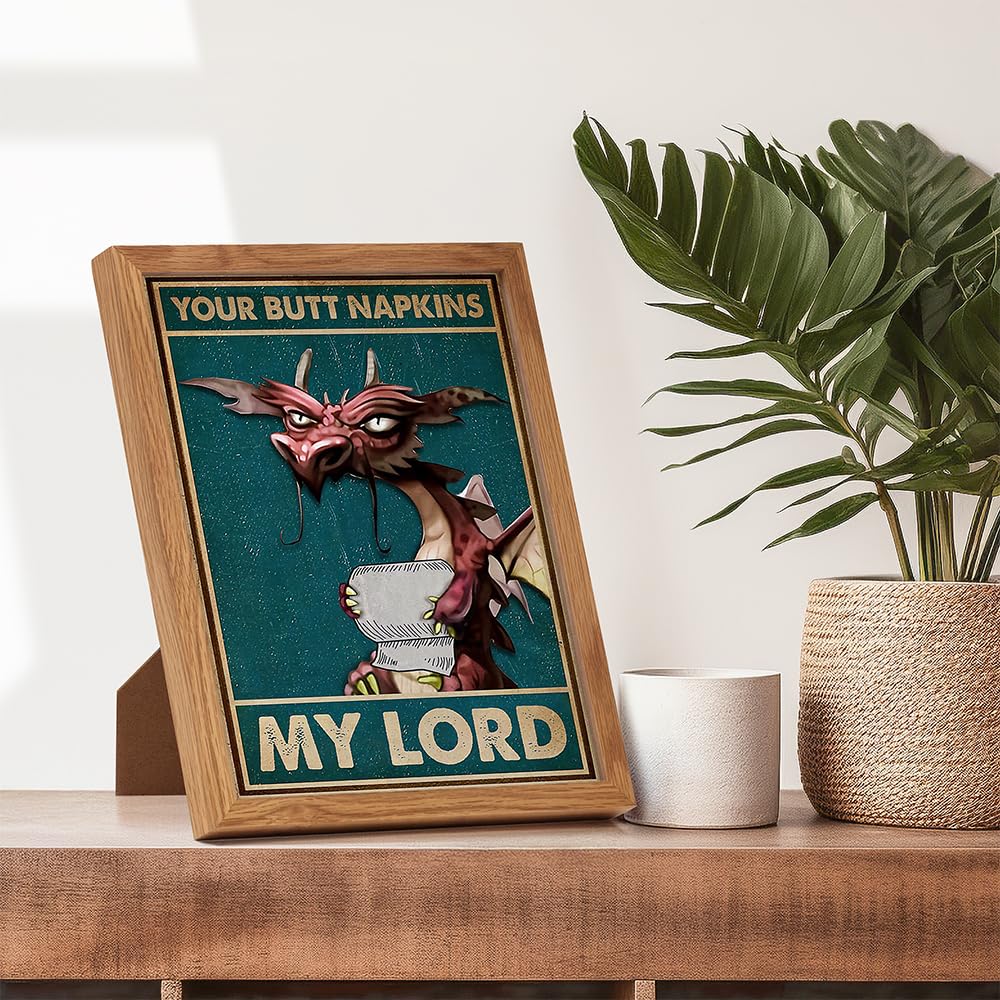 Your Butt Napkins My Lord – Dragon Bathroom Wall Art Print - Flex Gamingproduct_type
