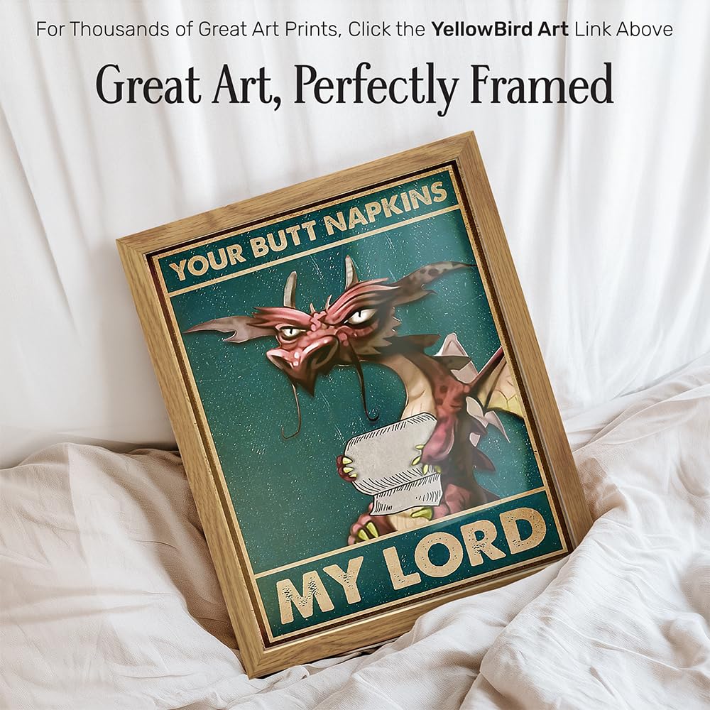 Your Butt Napkins My Lord – Dragon Bathroom Wall Art Print - Flex Gamingproduct_type