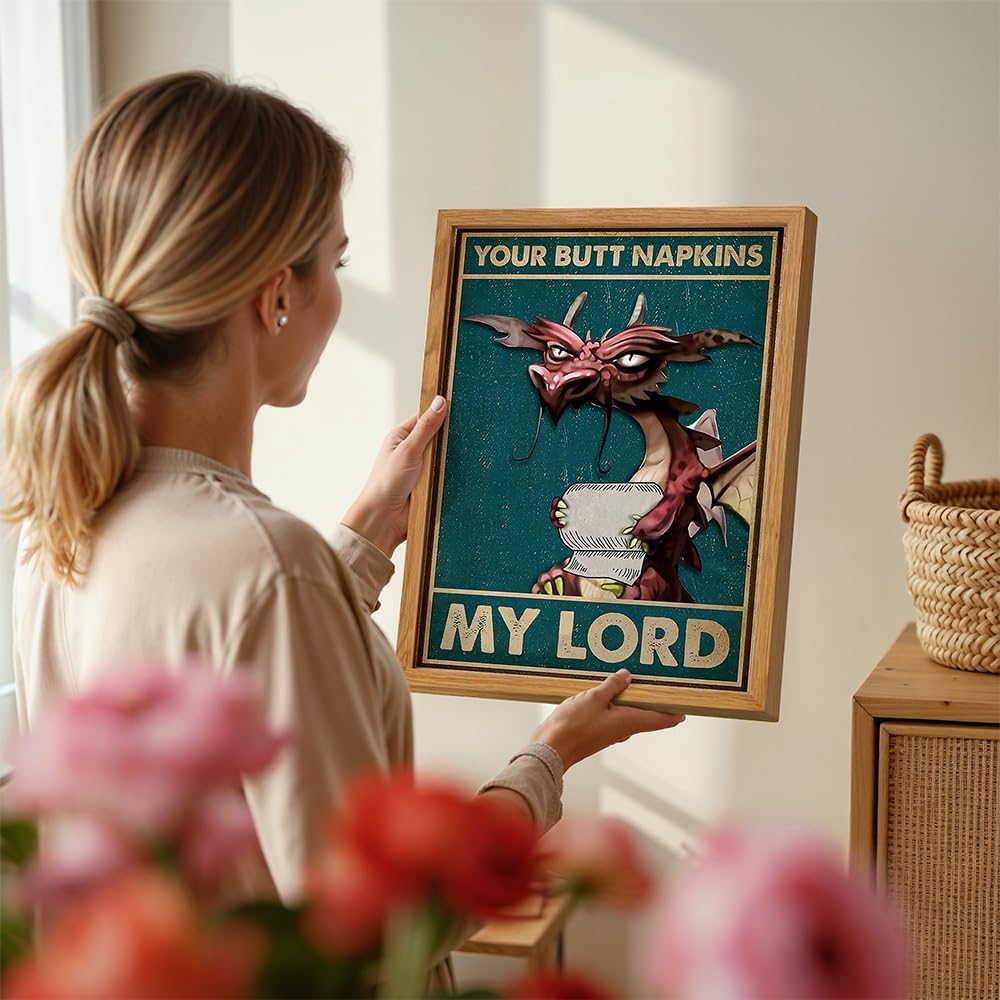 Your Butt Napkins My Lord – Dragon Bathroom Wall Art Print - Flex Gamingproduct_type
