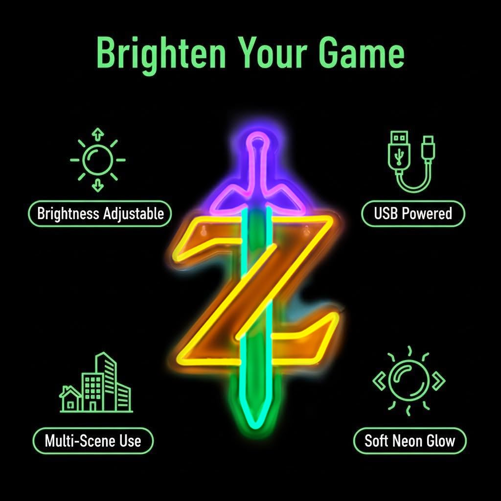Zelda Master Sword LED Neon Wall Sign – 3 Designs - Flex Gamingproduct_type