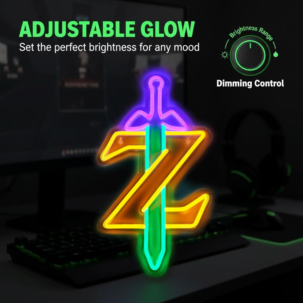 Zelda Master Sword LED Neon Wall Sign – 3 Designs - Flex Gamingproduct_type