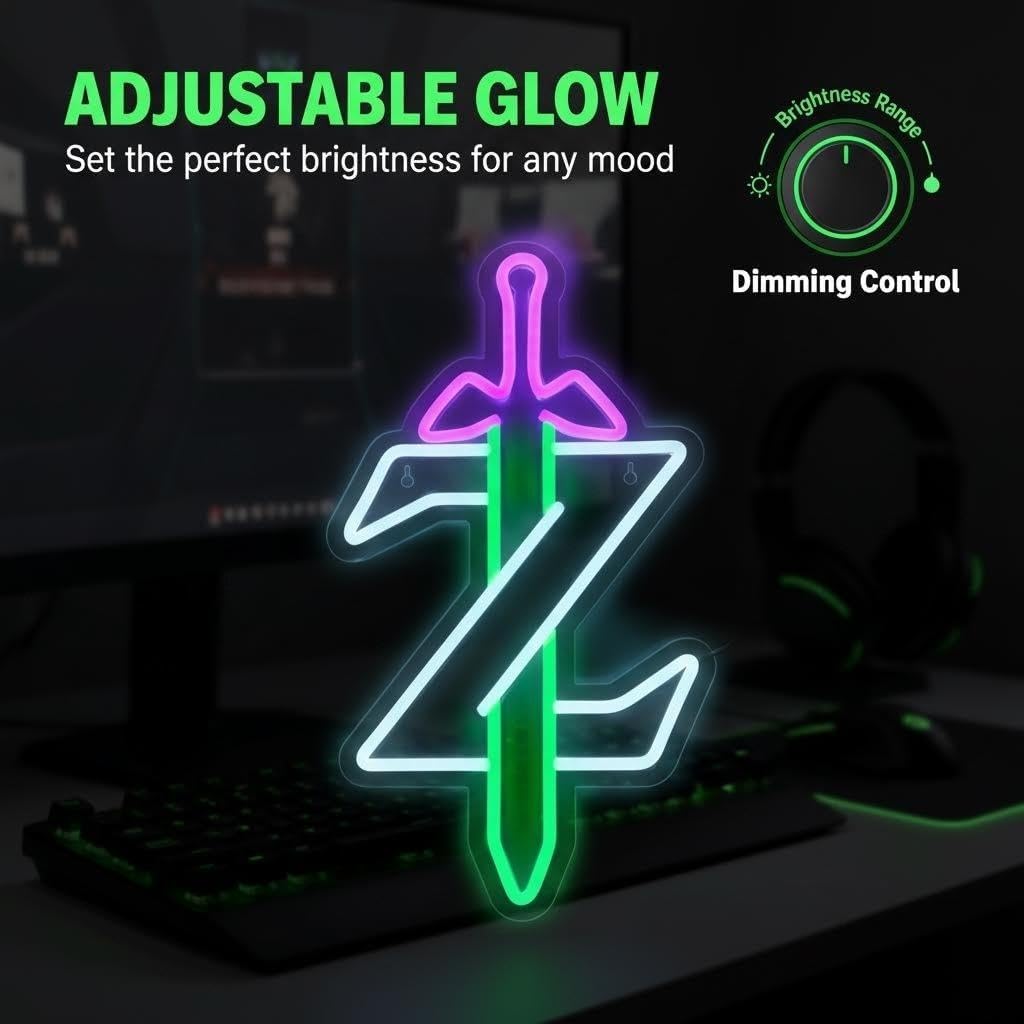 Zelda Master Sword LED Neon Wall Sign – 3 Designs - Flex Gamingproduct_type